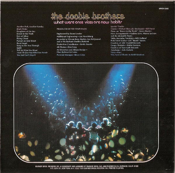 Back Cover, Doobie Brothers (The) - What Were Once Vices Are Now Habits